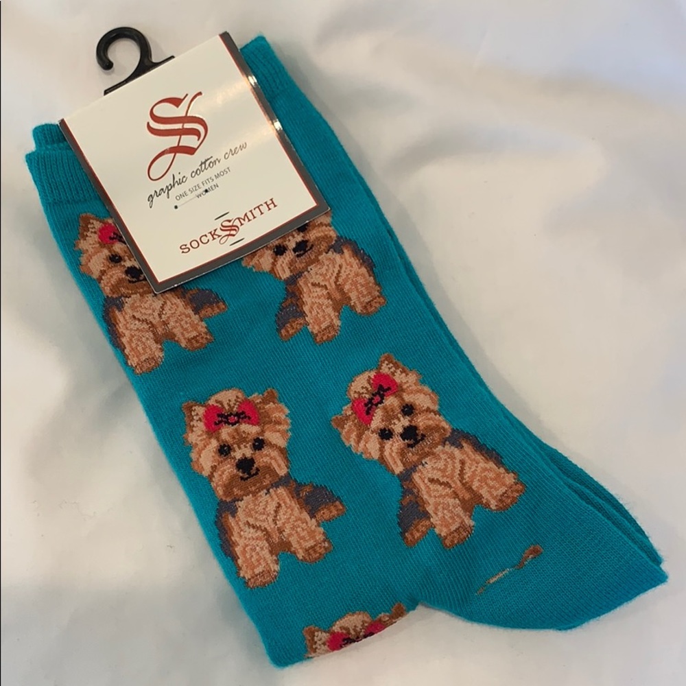 Yorkie Print Socks